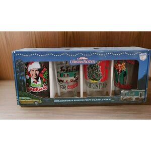 National Lampoons Christmas Vacation Collectors Pint Glass 4 Pack New In Box